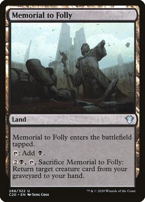 Memorial to Folly card from Commander 2020