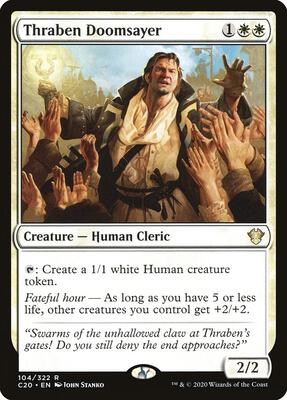 Thraben Doomsayer card from Commander 2020