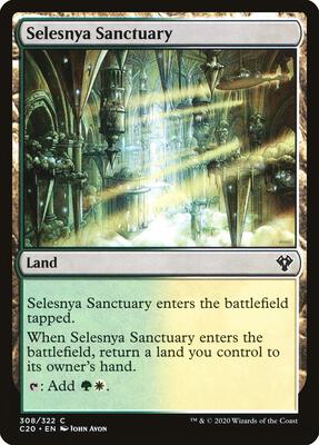 Selesnya Sanctuary card from Commander 2020