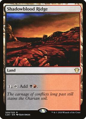 Shadowblood Ridge card from Commander 2020