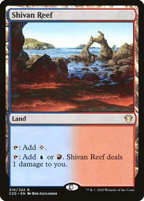 Shivan Reef card from Commander 2020