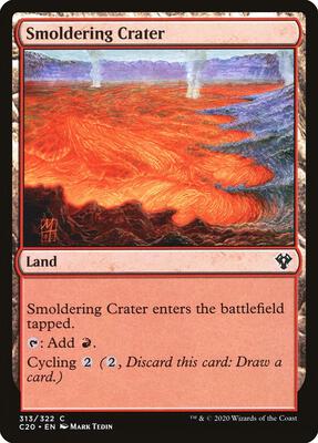 Smoldering Crater card from Commander 2020