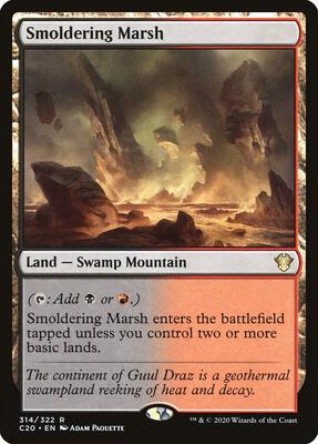 Smoldering Marsh card from Commander 2020
