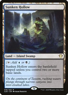 Sunken Hollow card from Commander 2020