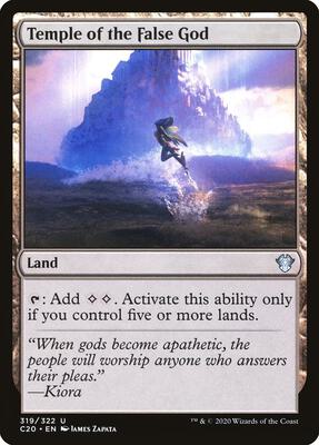 Temple of the False God card from Commander 2020