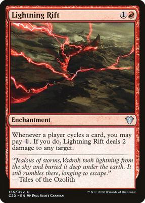 Lightning Rift card from Commander 2020
