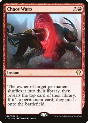 Chaos Warp card from Commander 2020