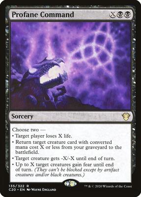 Profane Command card from Commander 2020