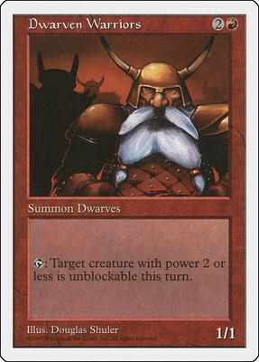 Dwarven Warriors card from Fifth Edition