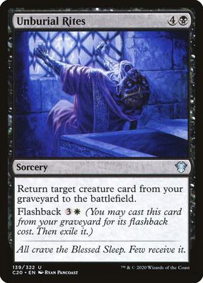 Unburial Rites card from Commander 2020