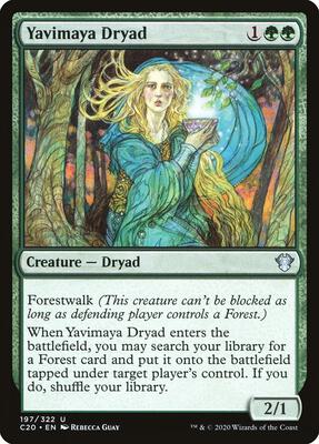 Yavimaya Dryad card from Commander 2020