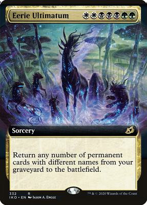 Eerie Ultimatum (Extended Art) card from Ikoria: Lair of Behemoths