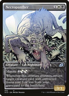 Necropanther (Showcase) card from Ikoria: Lair of Behemoths