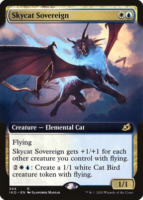 Skycat Sovereign (Extended Art) card from Ikoria: Lair of Behemoths