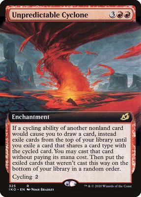 Unpredictable Cyclone (Extended Art) card from Ikoria: Lair of Behemoths