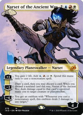 Narset of the Ancient Way (Borderless) card from Ikoria: Lair of Behemoths