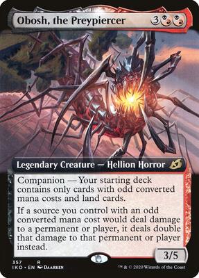 Obosh, the Preypiercer (Extended Art) card from Ikoria: Lair of Behemoths
