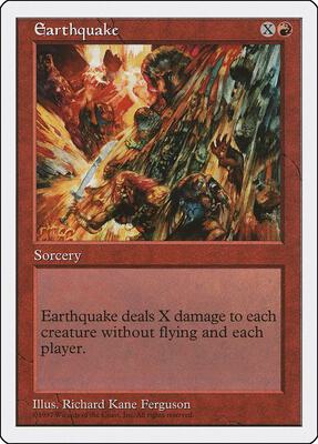 Earthquake card from Fifth Edition