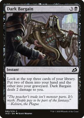 Dark Bargain card from Ikoria: Lair of Behemoths