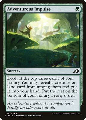 Adventurous Impulse card from Ikoria: Lair of Behemoths