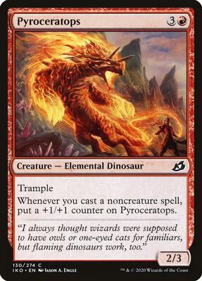 Pyroceratops card from Ikoria: Lair of Behemoths
