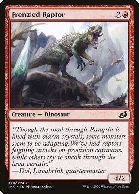 Frenzied Raptor card from Ikoria: Lair of Behemoths