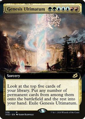 Genesis Ultimatum (Extended Art) card from Ikoria: Lair of Behemoths