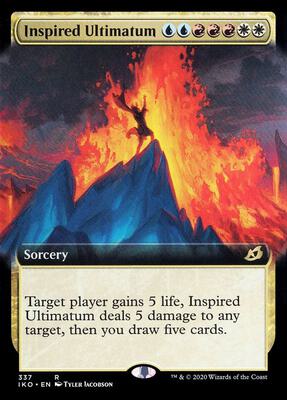Inspired Ultimatum (Extended Art) card from Ikoria: Lair of Behemoths