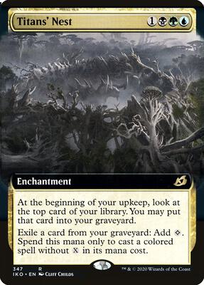 Titans' Nest (Extended Art) card from Ikoria: Lair of Behemoths