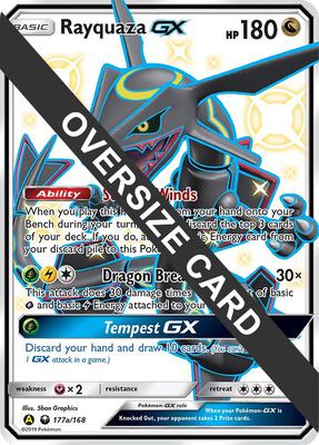 Rayquaza GX - 177a/168 card from Jumbo Cards