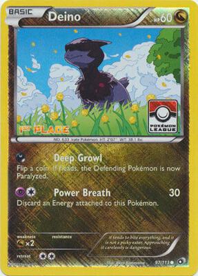 Deino - 97/113 (Pokemon League) [1st Place] card from League & Championship Cards