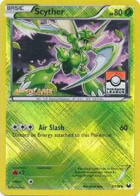 Scyther - 4/108 (Pokemon League) [4th Place] card from League & Championship Cards