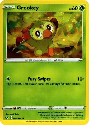 Grookey - 010/202 (Cosmos Holo) card from Blister Exclusives