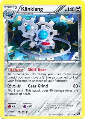 Klinklang - 76/114 (Cracked Ice Holo) card from Blister Exclusives