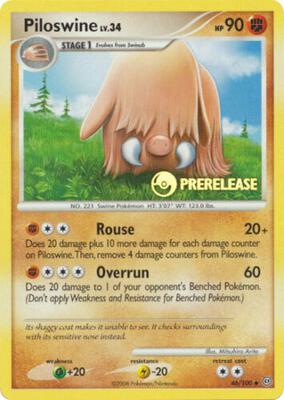 Piloswine - 46/100 (Prerelease) card from Nintendo Promos