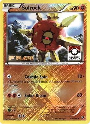 Solrock - 64/146 (Pokemon League) [1st Place] card from League & Championship Cards