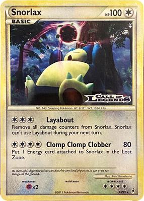 Snorlax - 33/95 (Prerelease) card from Nintendo Promos