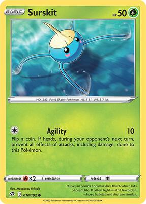 Surskit card from SWSH02: Rebel Clash