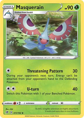 Masquerain card from SWSH02: Rebel Clash