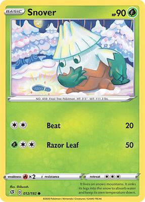 Snover card from SWSH02: Rebel Clash