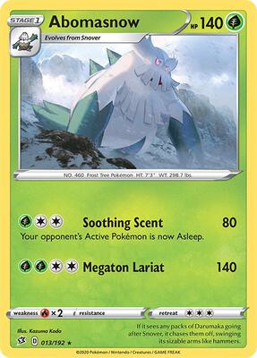 Abomasnow card from SWSH02: Rebel Clash
