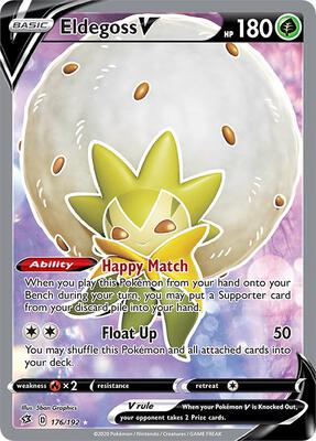 Eldegoss V (Full Art) card from SWSH02: Rebel Clash