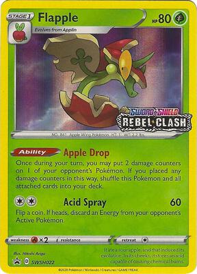 Flapple - SWSH022 (Prerelease) card from SWSH: Sword & Shield Promo Cards