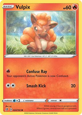 Vulpix card from SWSH02: Rebel Clash