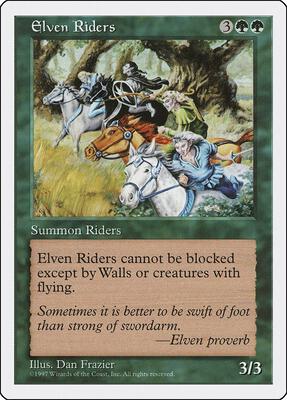 Elven Riders card from Fifth Edition