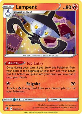 Lampent card from SWSH02: Rebel Clash
