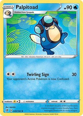 Palpitoad card from SWSH02: Rebel Clash