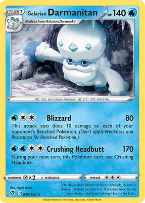 Galarian Darmanitan card from SWSH02: Rebel Clash