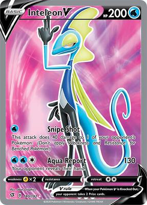 Inteleon V (Full Art) card from SWSH02: Rebel Clash