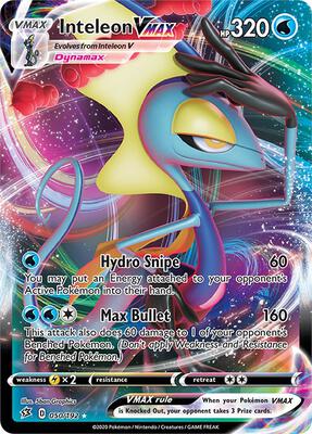 Inteleon VMAX card from SWSH02: Rebel Clash